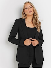 Long Tall Sally Black Stretch Tailored Blazer - Image 1 of 8
