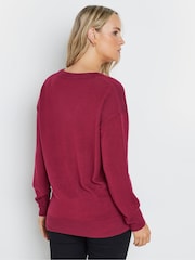 Long Tall Sally Pink V-Neck Jumper - Image 3 of 4