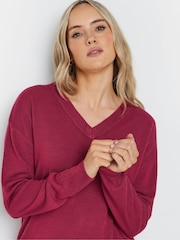 Long Tall Sally Pink V-Neck Jumper - Image 4 of 4