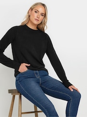 Long Tall Sally Black Crew Neck Cashmillon Jumper - Image 1 of 5