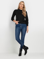Long Tall Sally Black Crew Neck Cashmillon Jumper - Image 2 of 5