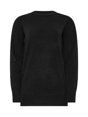 Long Tall Sally Black Crew Neck Cashmillon Jumper - Image 5 of 5
