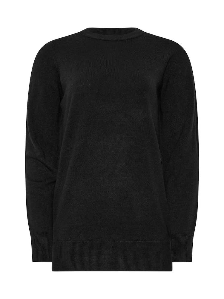 Long Tall Sally Black Crew Neck Cashmillon Jumper - Image 5 of 5