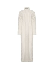 Long Tall Sally Cream Premium Cable Midi Cardigan - Image 4 of 4