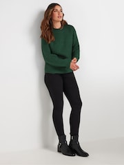 Long Tall Sally Green Basic Acrylic Jumper - Image 2 of 5