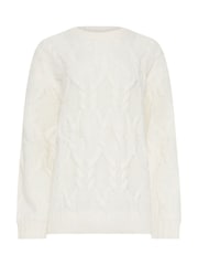 Long Tall Sally Cream Cable Acrylic Jumper - Image 5 of 5