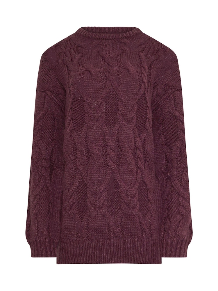 Long Tall Sally Red Cable Acrylic Jumper - Image 5 of 5