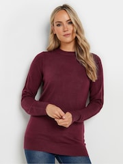Long Tall Sally Red Crew Neck Cashmillon Jumper - Image 2 of 6
