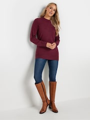 Long Tall Sally Red Crew Neck Cashmillon Jumper - Image 3 of 6