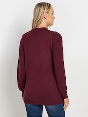 Long Tall Sally Red Crew Neck Cashmillon Jumper - Image 4 of 6