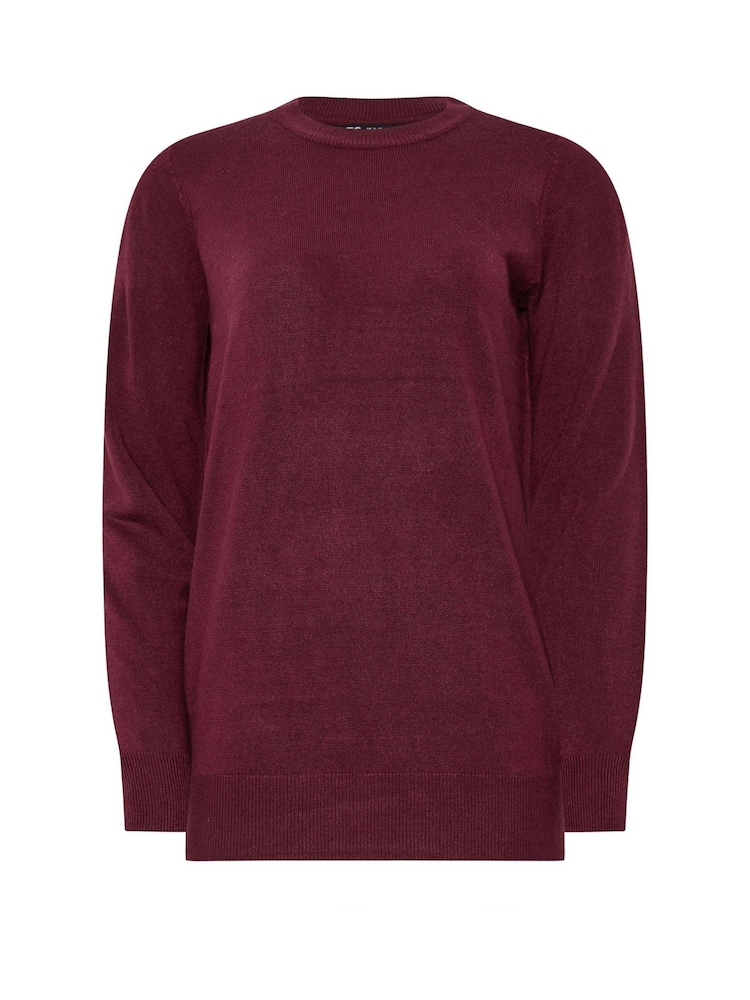 Long Tall Sally Red Crew Neck Cashmillon Jumper - Image 6 of 6