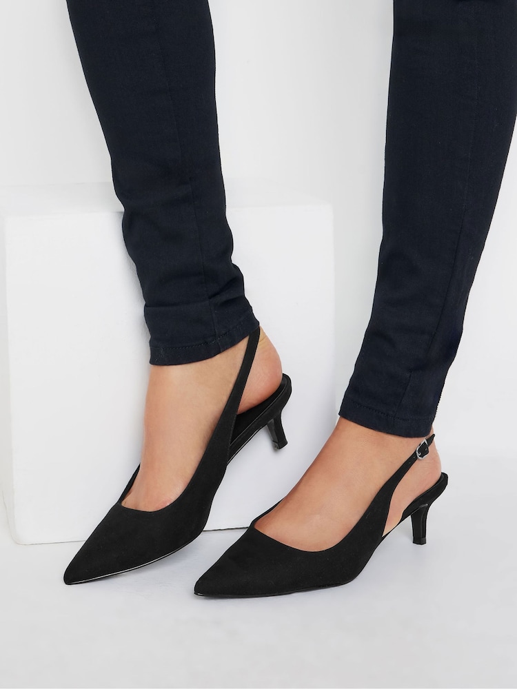 črna - Long Tall Sally Slingback Point čevlji - Slika 1 iz 5