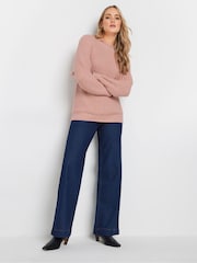 Long Tall Sally Pink Basic Acrylic Jumper - Image 2 of 4