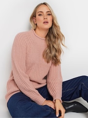 Long Tall Sally Pink Basic Acrylic Jumper - Image 4 of 4