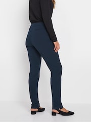 Long Tall Sally Blue Tapered Button Trousers - Image 4 of 5