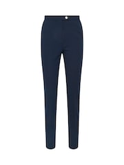 Long Tall Sally Blue Tapered Button Trousers - Image 5 of 5
