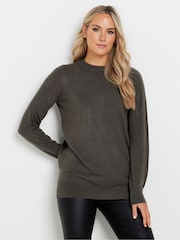 Long Tall Sally Grey Crew Neck Cashmillon Jumper - Image 1 of 5