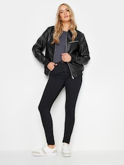 Long Tall Sally Black Bomber Jacket - Image 3 of 5