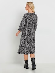 M&Co Black Petite Mini Leaf Dress - Image 3 of 5