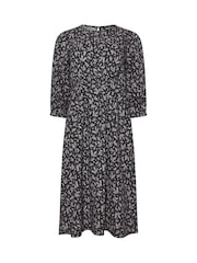 M&Co Black Petite Mini Leaf Dress - Image 5 of 5