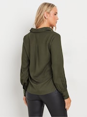 Long Tall Sally Green Collar Woven Top - Image 3 of 5