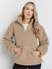 Long Tall Sally Natural Half Zip Fleece - Image 1 of 4