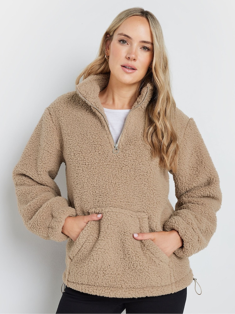Long Tall Sally Natural Half Zip Fleece - Image 1 of 4