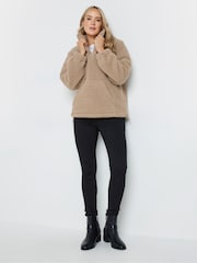 Long Tall Sally Natural Half Zip Fleece - Image 2 of 4