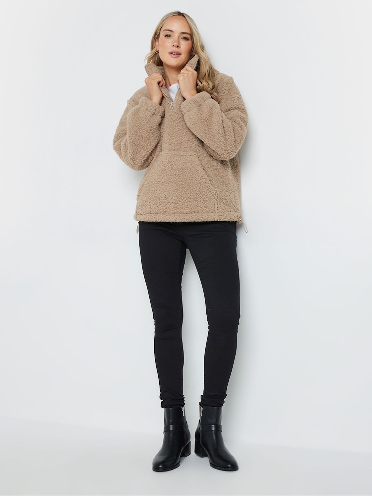 Long Tall Sally Natural Half Zip Fleece - Image 2 of 4