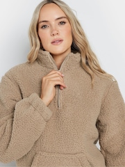 Long Tall Sally Natural Half Zip Fleece - Image 4 of 4