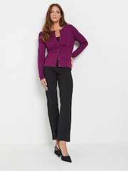 M&Co Purple Button Cardigan - Image 2 of 5