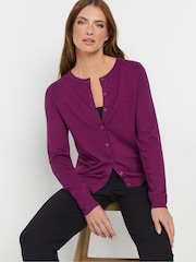 M&Co Purple Button Cardigan - Image 4 of 5