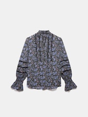 Mint Velvet Blue Floral Print Boho Blouse - Image 3 of 4