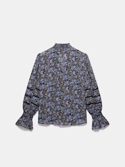 Mint Velvet Blue Floral Print Boho Blouse - Image 4 of 4