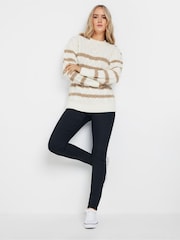 Long Tall Sally Natural Button Cable Jumper - Image 2 of 5