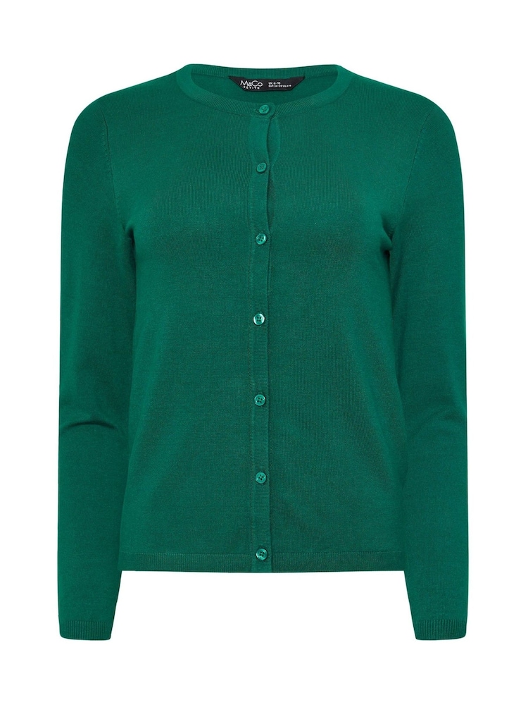 M&Co green Petite Button Cardigan - Image 5 of 5