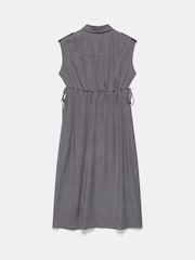 Mint Velvet Grey Utility Midi Shirt Dress - Image 4 of 4