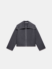 Mint Velvet Charcoal Grey Boxy Jacket - Image 3 of 4