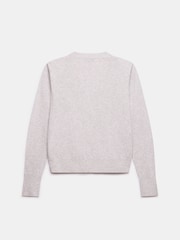 Mint Velvet Grey Shoulder Detail V-Neck Cardigan - Image 2 of 3