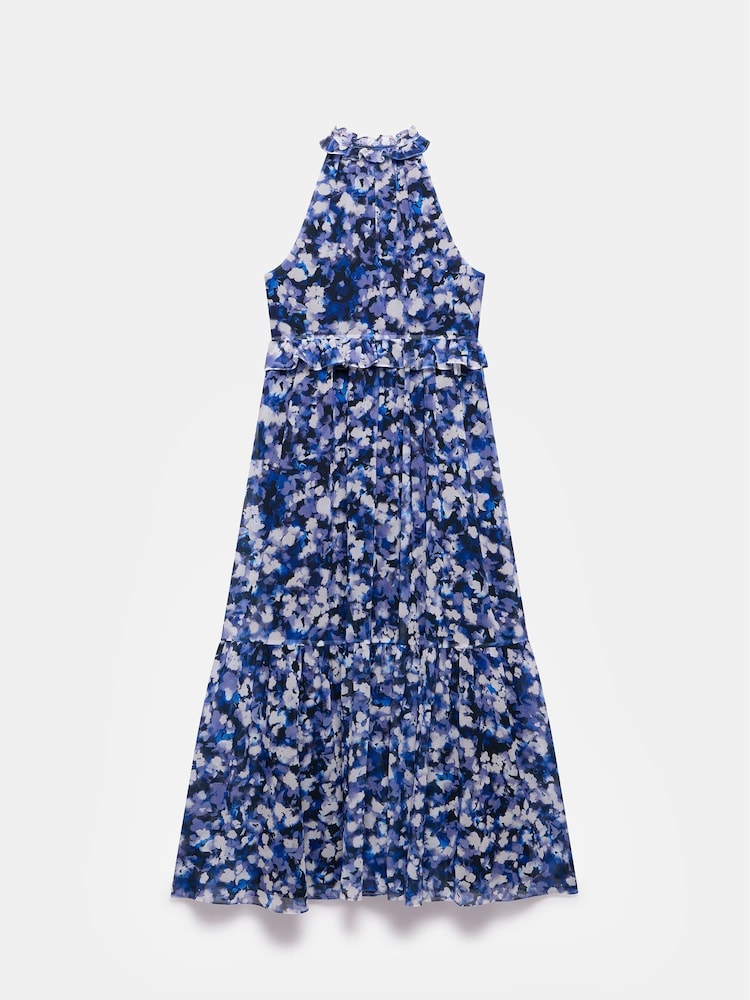 Mint Velvet Blue Abstract Print Maxi Dress - Image 4 of 4 Mint Velvet Blue Abstract Print Maxi Dress - Image 4 of 4