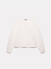 Mint Velvet White Structured Sleeve Sweatshirt - Image 3 of 4