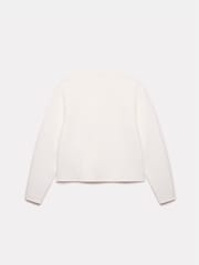 Mint Velvet White Structured Sleeve Sweatshirt - Image 4 of 4