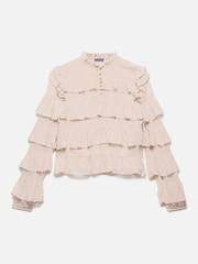 Mint Velvet Pink Tiered Ruffle Top - Image 3 of 4