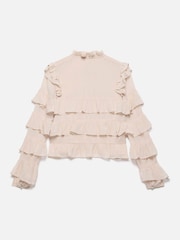 Mint Velvet Pink Tiered Ruffle Top - Image 4 of 4