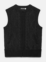 Mint Velvet Black Lace Sleeveless Jacket - Image 3 of 4