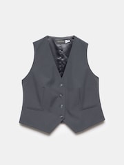 Mint Velvet Grey Fitted Waistcoat - Image 3 of 4