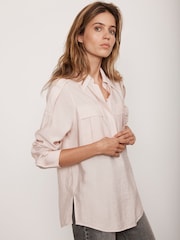 Mint Velvet Pink Pocket Detail Shirt - Image 2 of 4