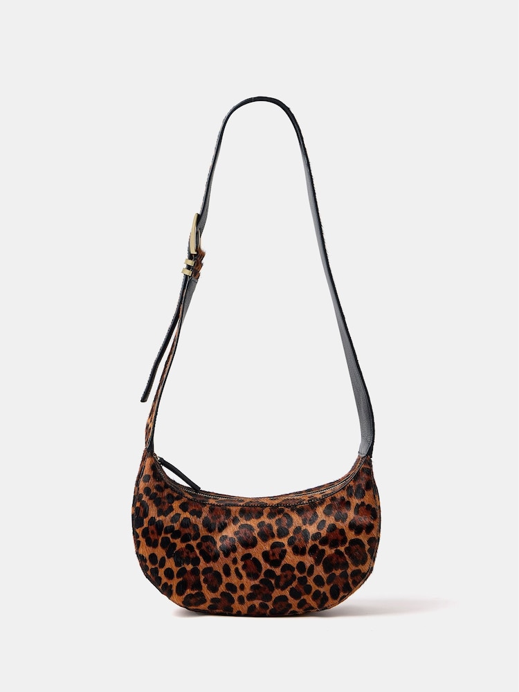 Mint Velvet Cream Animal Print Sling Bag - Image 1 of 2