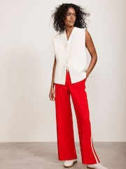 Mint Velvet Red Side Stripe Trousers - Image 2 of 4