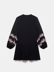 Mint Velvet Black Floral Print Mini Dress - Image 4 of 4